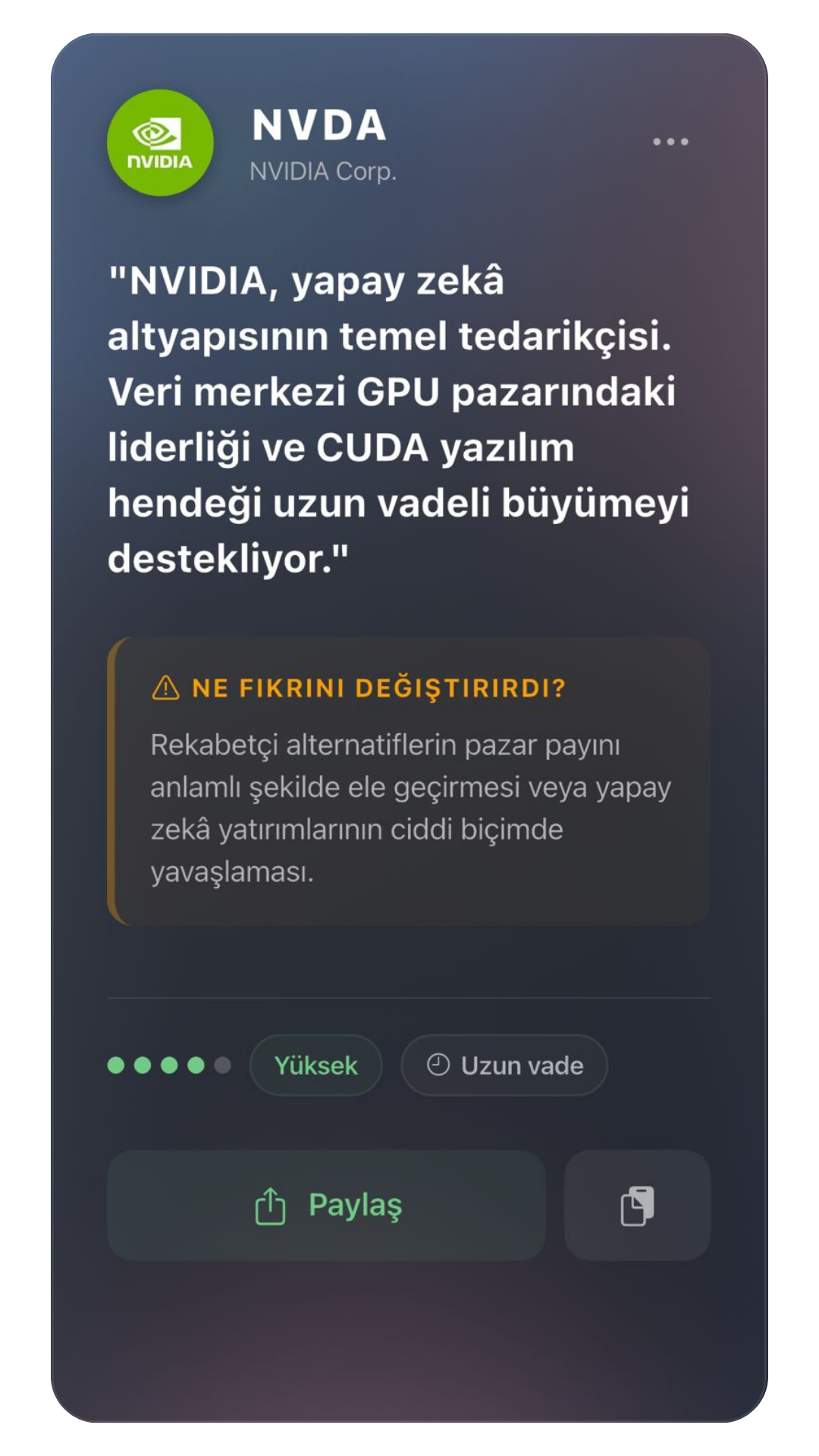 Aurora parıltılı arka planla tez paylaşım kartı.
